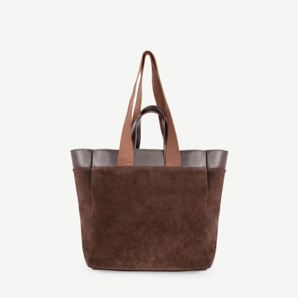 YARGICI Kolon Detaylı Süet Deri Omuz Çantası YARGICI Kolon Detaylı Süet Deri Omuz Çantası