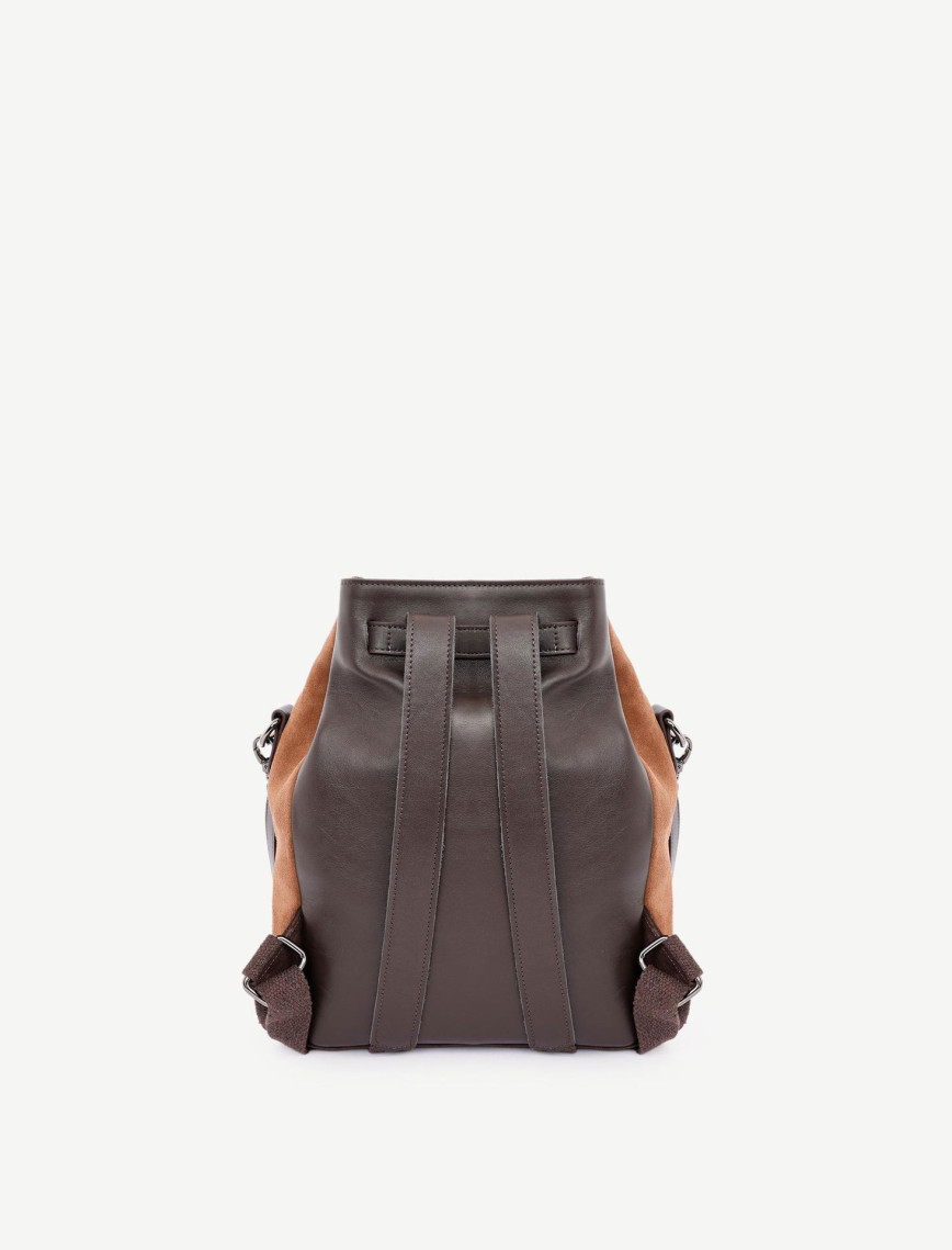 YARGICI Büzgü Detaylı Deri Sırt Çantası YARGICI Büzgü Detaylı Deri Sırt Çantası