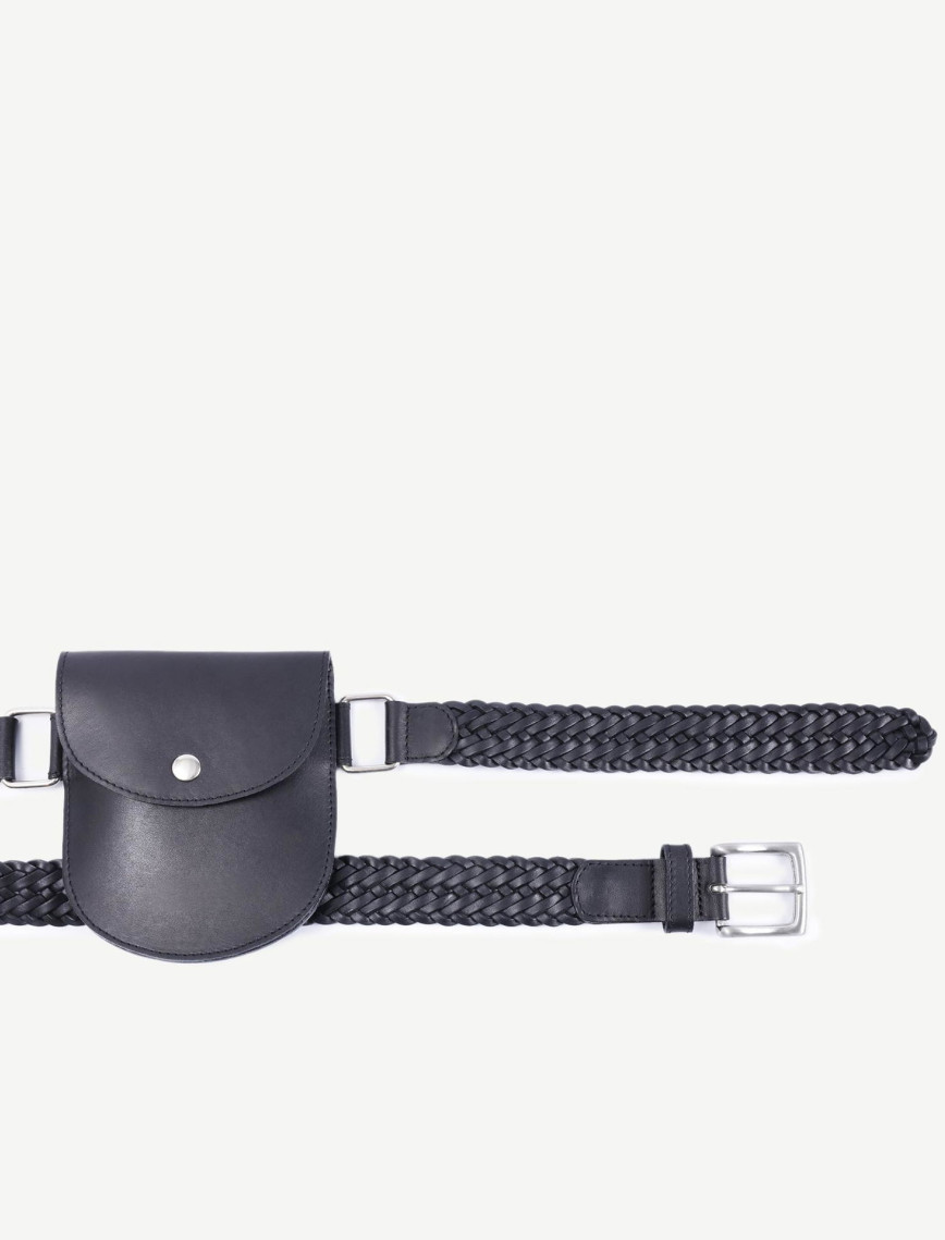 YARGICI Çanta Detaylı Deri Örgü Bel Kemeri YARGICI Çanta Detaylı Deri Örgü Bel Kemeri