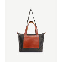 YARGICI Cep Detaylı Deri Garnili Büyük Boy Omuz Çantası YARGICI Cep Detaylı Deri Garnili Büyük Boy Omuz Çantası