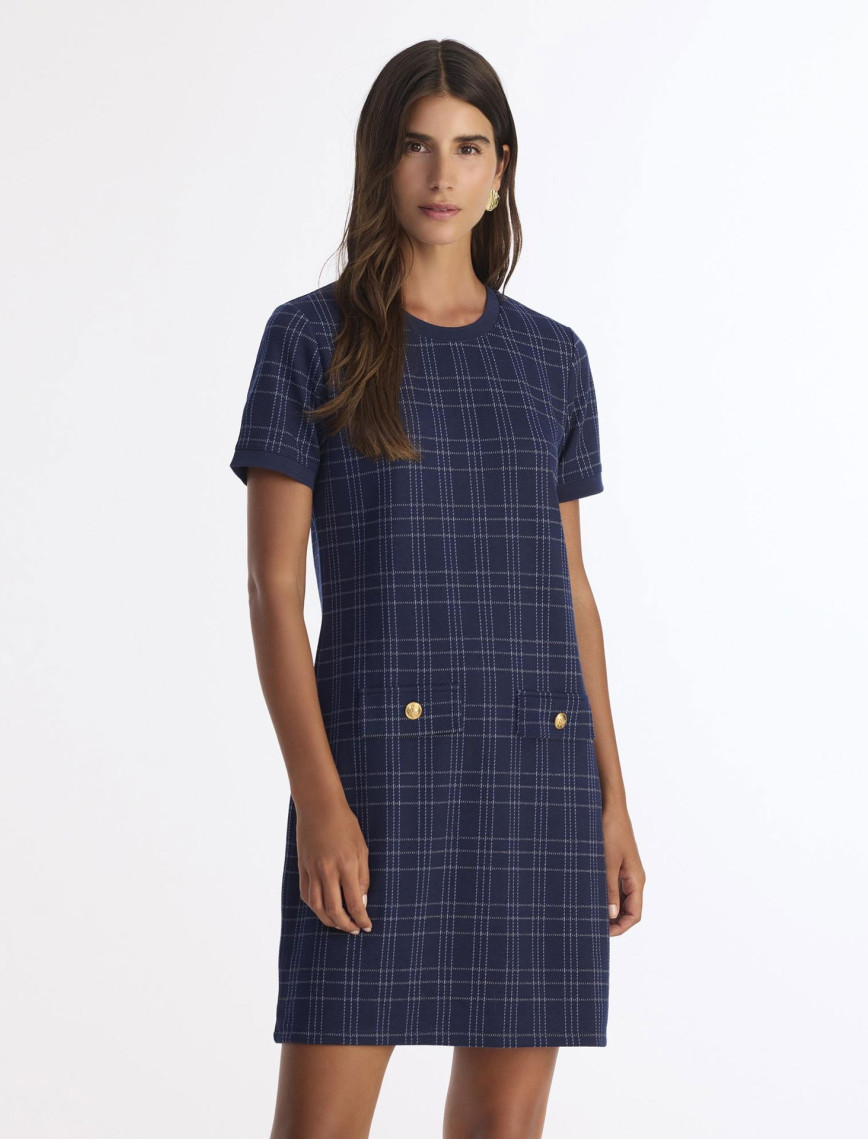 YARGICI Dar Bisiklet Yaka Kısa Kol Elbise