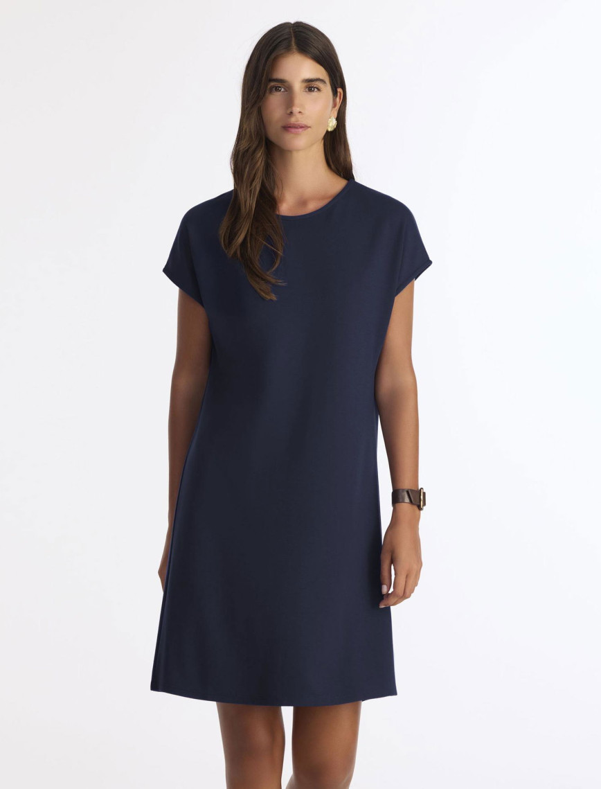 YARGICI Arka Detaylı Kısa Kollu Kısa Elbise YARGICI Arka Detaylı Kısa Kollu Kısa Elbise