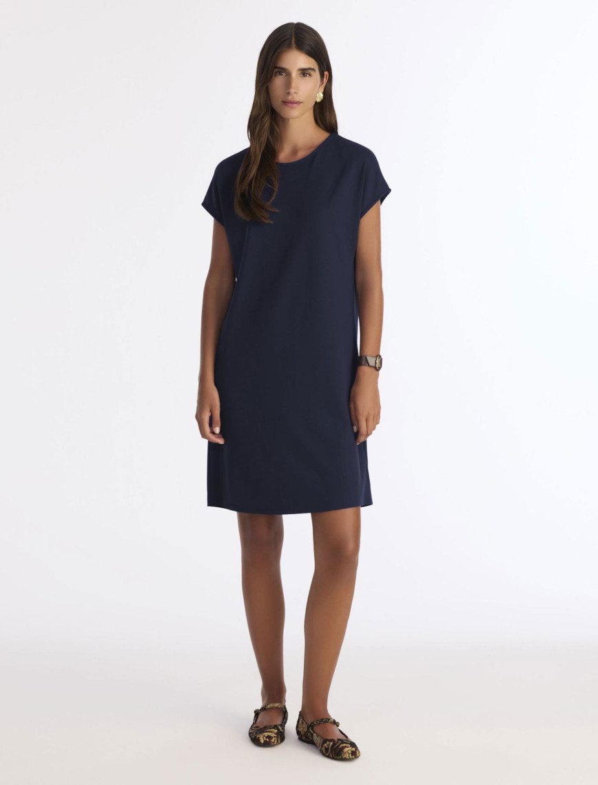 YARGICI Arka Detaylı Kısa Kollu Kısa Elbise YARGICI Arka Detaylı Kısa Kollu Kısa Elbise