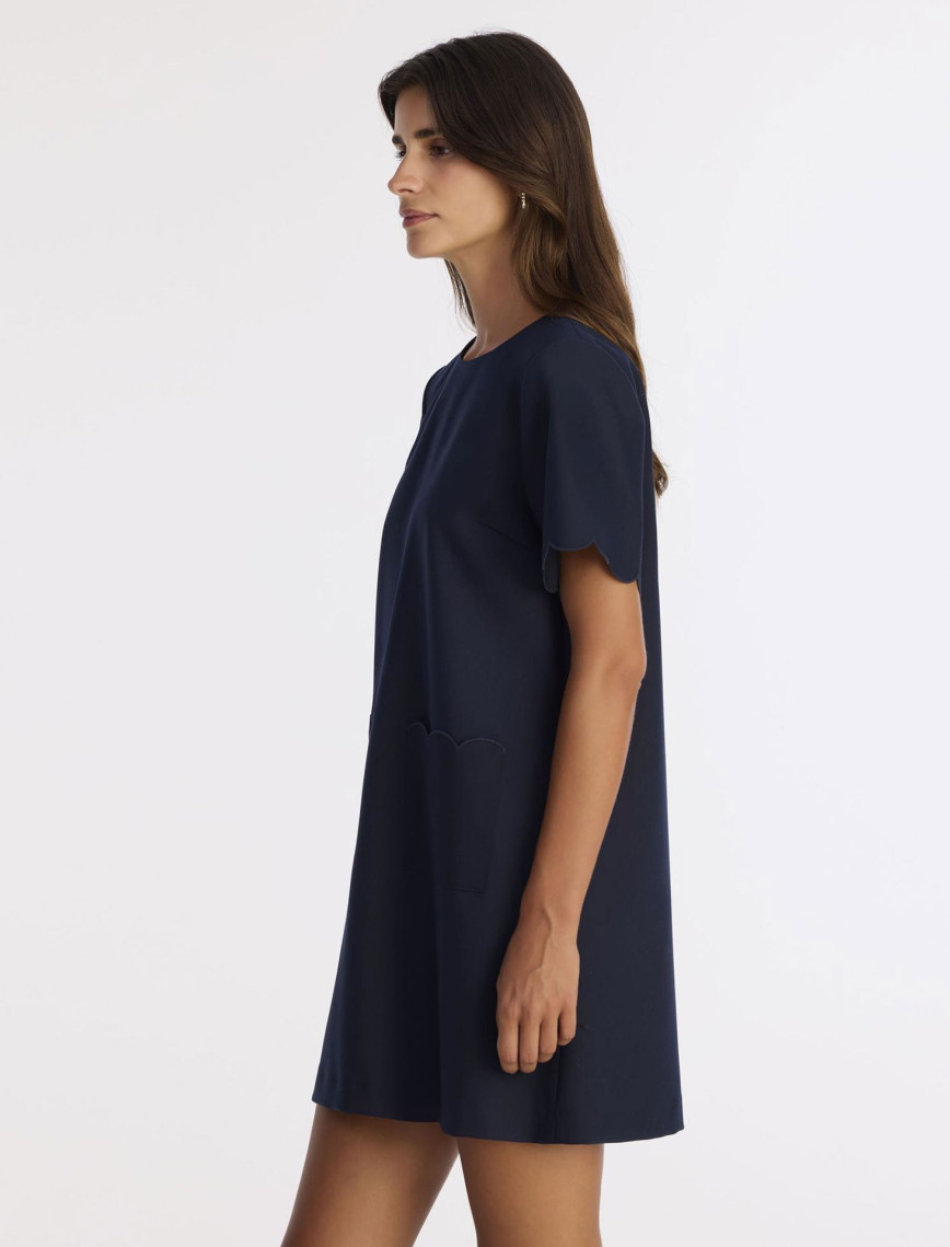 YARGICI Bol Bisiklet Yaka Kısa Kol Elbise YARGICI Bol Bisiklet Yaka Kısa Kol Elbise