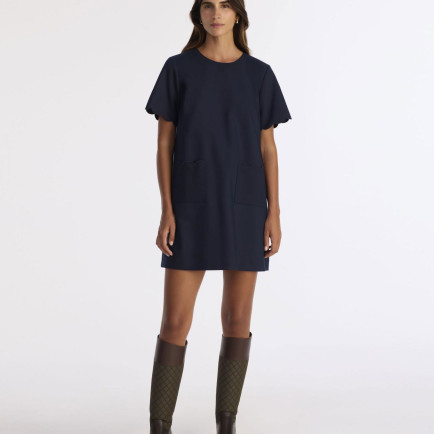 YARGICI Bol Bisiklet Yaka Kısa Kol Elbise YARGICI Bol Bisiklet Yaka Kısa Kol Elbise