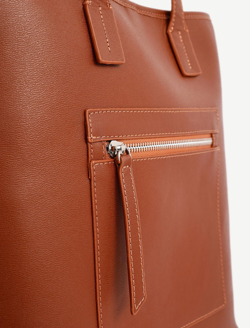 YARGICI Fermuarlı Deri El Çantası YARGICI Fermuarlı Deri El Çantası