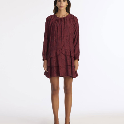 YARGICI Düz Bisiklet Yaka Uzun Kol Elbise YARGICI Düz Bisiklet Yaka Uzun Kol Elbise