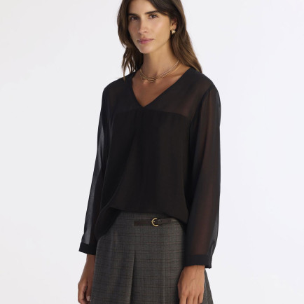 YARGICI Regular V Yaka Uzun Kol Bluz YARGICI Regular V Yaka Uzun Kol Bluz
