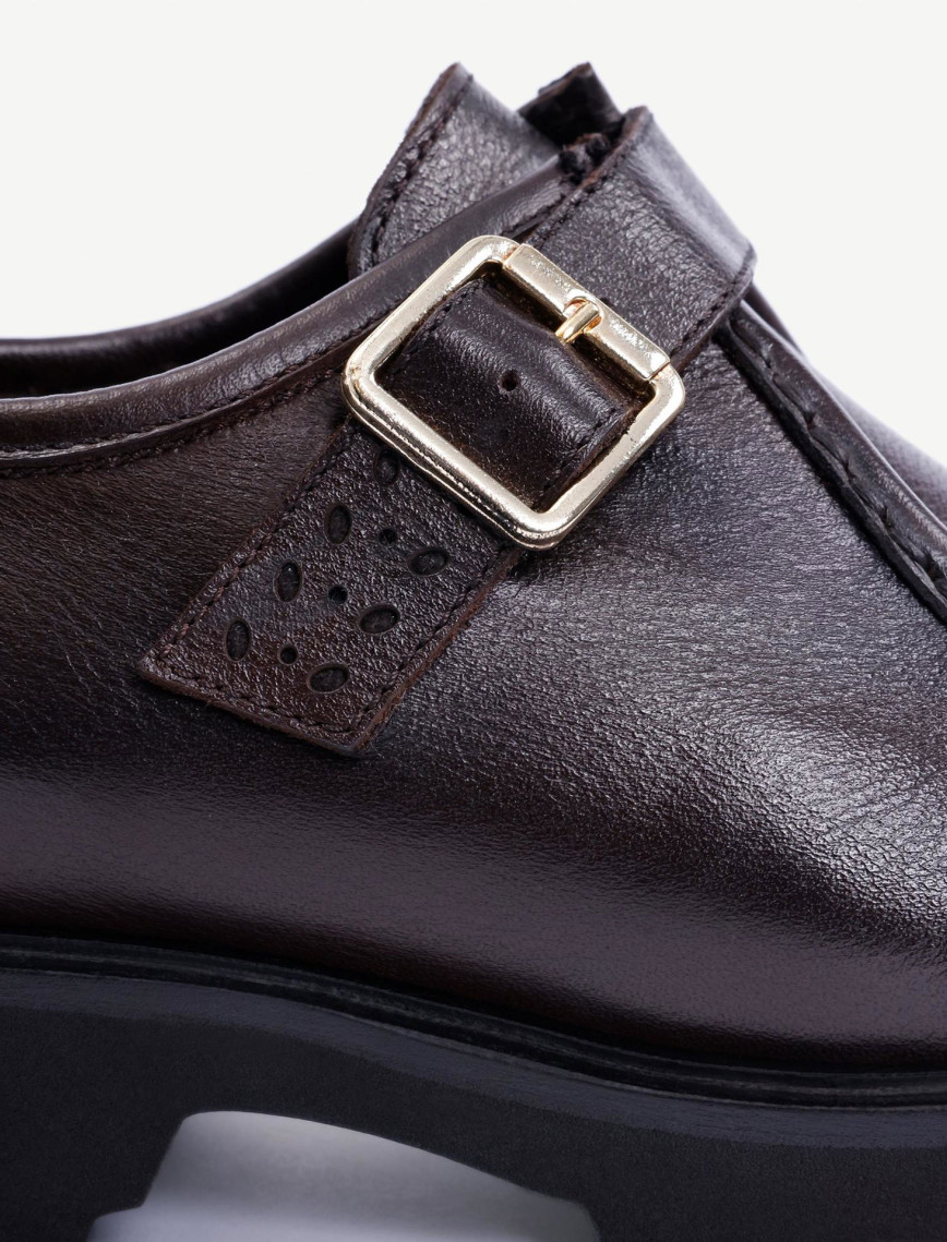 YARGICI Toka Detaylı Deri Düz Ayakkabı YARGICI Toka Detaylı Deri Düz Ayakkabı