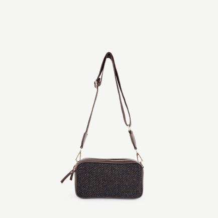 YARGICI Çift Fermuarlı Kumaş Çapraz Çanta YARGICI Çift Fermuarlı Kumaş Çapraz Çanta