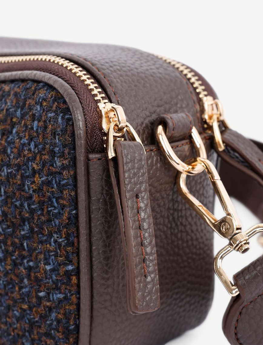 YARGICI Çift Fermuarlı Kumaş Çapraz Çanta YARGICI Çift Fermuarlı Kumaş Çapraz Çanta