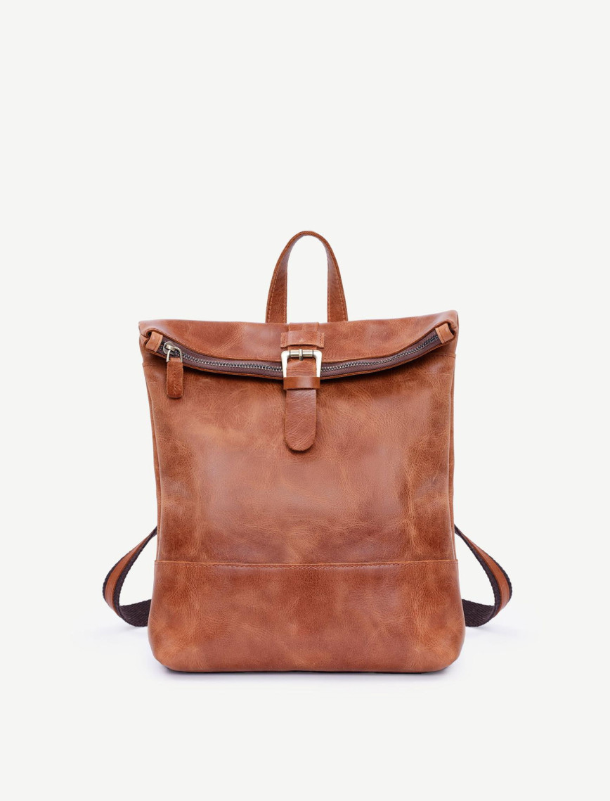 YARGICI Katlama Detaylı Deri Sırt Çantası YARGICI Katlama Detaylı Deri Sırt Çantası