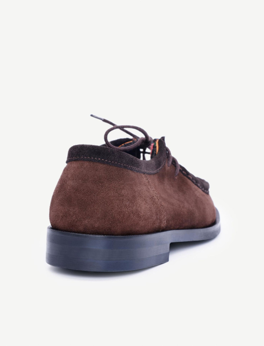 YARGICI Desen Detaylı Bağcıklı Deri Düz Ayakkabı YARGICI Desen Detaylı Bağcıklı Deri Düz Ayakkabı