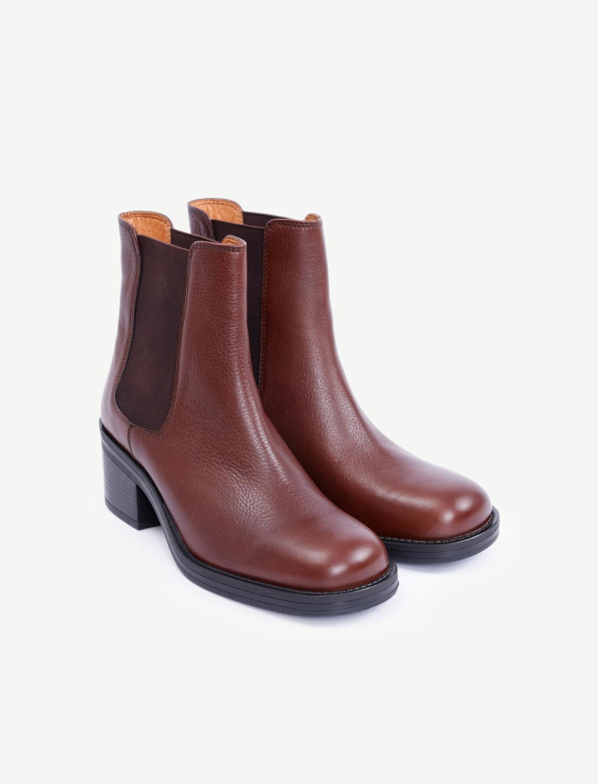 YARGICI Lastikli Topuklu Deri Bot YARGICI Lastikli Topuklu Deri Bot