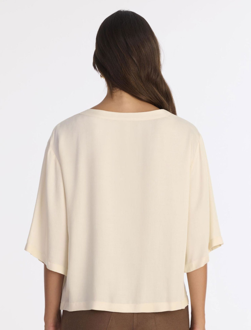 YARGICI Regular Bisiklet Yaka 3/4 Kol Bluz YARGICI Regular Bisiklet Yaka 3/4 Kol Bluz