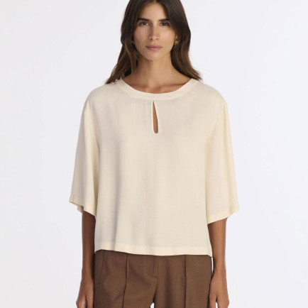 YARGICI Regular Bisiklet Yaka 3/4 Kol Bluz YARGICI Regular Bisiklet Yaka 3/4 Kol Bluz