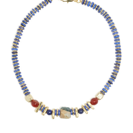 Network Kadın Renkli Doğal Taşlı Kolye Network Kadın Renkli Doğal Taşlı Kolye