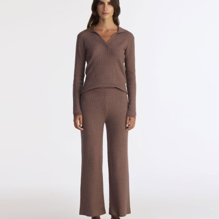 YARGICI Normal Bel Rahat Kalıp Triko Pantolon YARGICI Normal Bel Rahat Kalıp Triko Pantolon