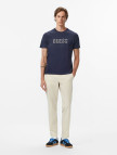 Guess Embosse Regular Fit Erkek Mavi T-Shirt