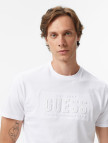Guess Embosse Regular Fit Erkek Beyaz T-Shirt Guess Embosse Regular Fit Erkek Beyaz T-Shirt