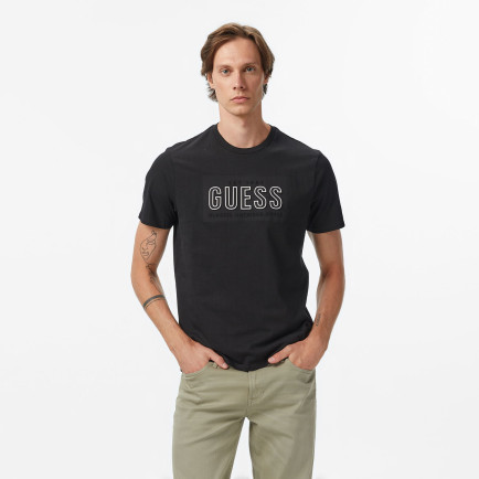 Guess Embosse Regular Fit Erkek Siyah T-Shirt Guess Embosse Regular Fit Erkek Siyah T-Shirt