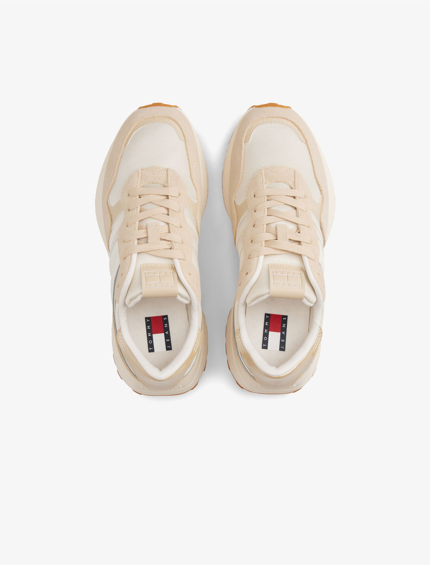 Tommy Jeans Cleated Runner Kadın Bej Sneaker Tommy Jeans Cleated Runner Kadın Bej Sneaker