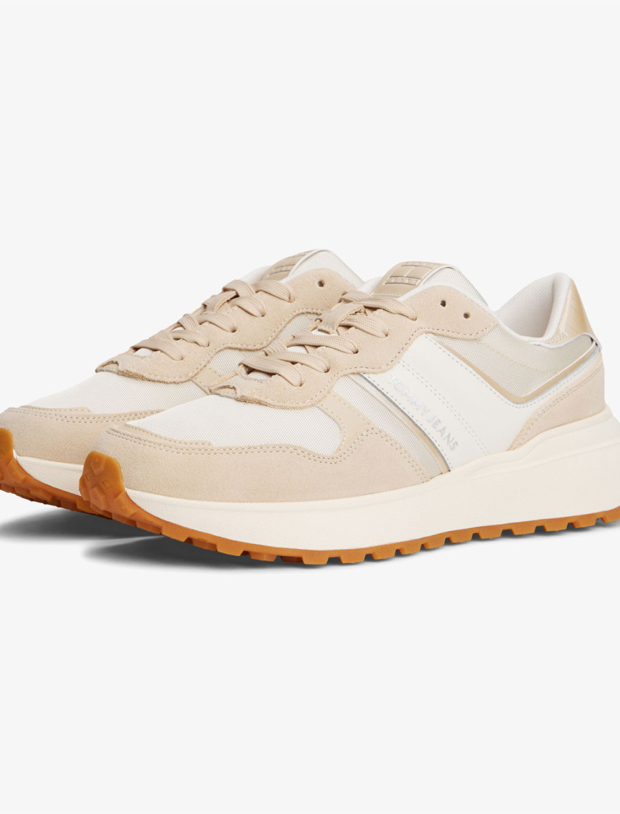 Tommy Jeans Cleated Runner Kadın Bej Sneaker Tommy Jeans Cleated Runner Kadın Bej Sneaker