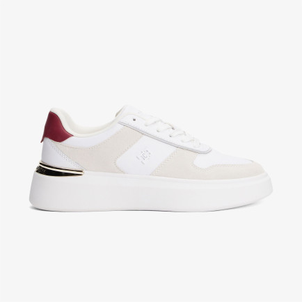 Tommy Hilfiger Fashion Court Mix Kadın Beyaz Sneaker Tommy Hilfiger Fashion Court Mix Kadın Beyaz Sneaker