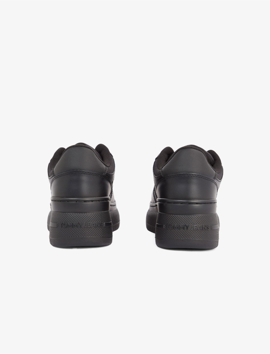 Tommy Jeans New Retro Basket Kadın Siyah Sneaker Tommy Jeans New Retro Basket Kadın Siyah Sneaker