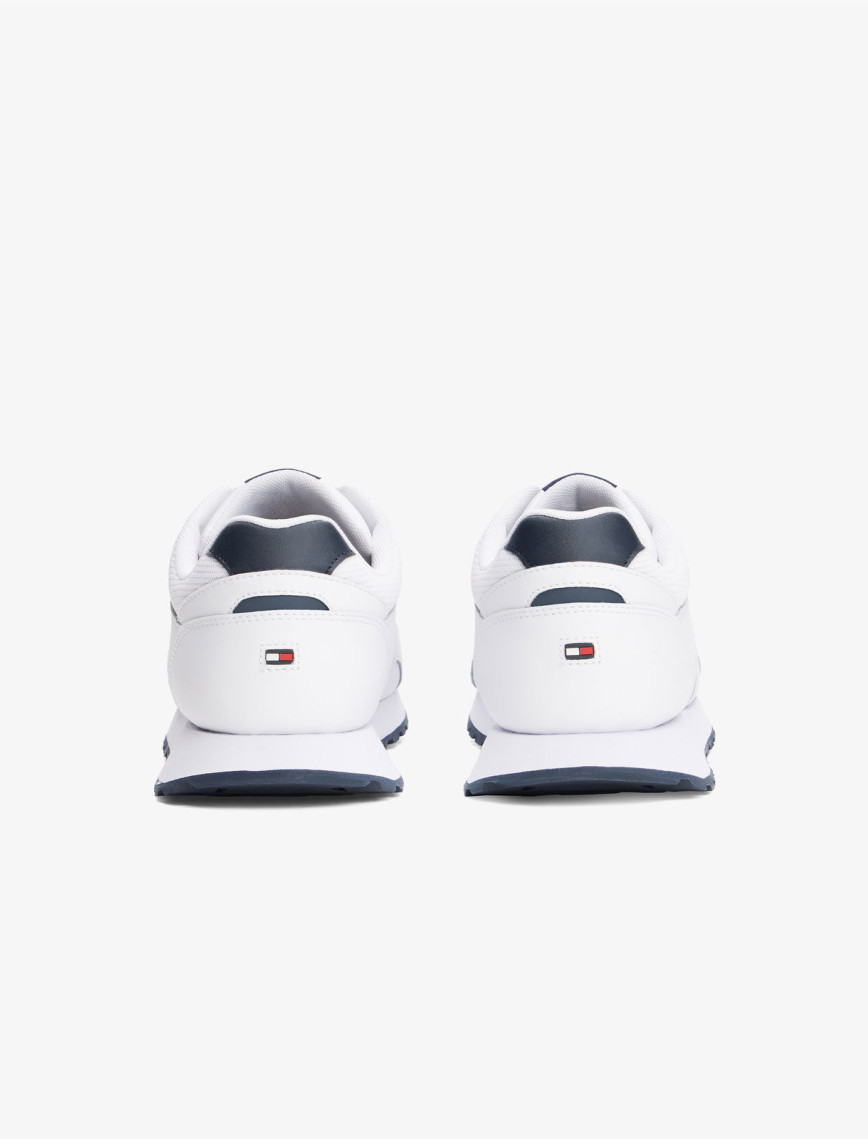 Tommy Hilfiger New Runner Eva Leather Essential Erkek Beyaz Sneaker Tommy Hilfiger New Runner Eva Leather Essential Erkek Beyaz Sneaker