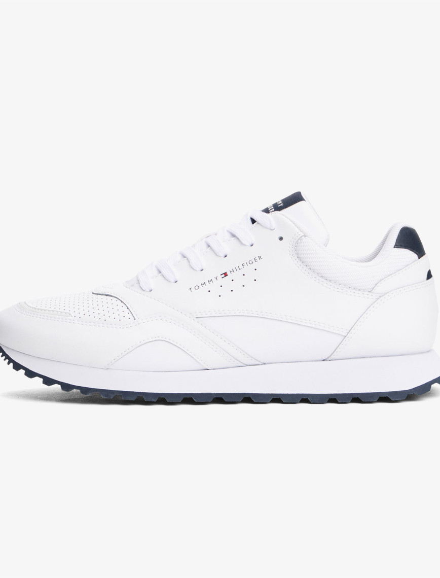 Tommy Hilfiger New Runner Eva Leather Essential Erkek Beyaz Sneaker Tommy Hilfiger New Runner Eva Leather Essential Erkek Beyaz Sneaker