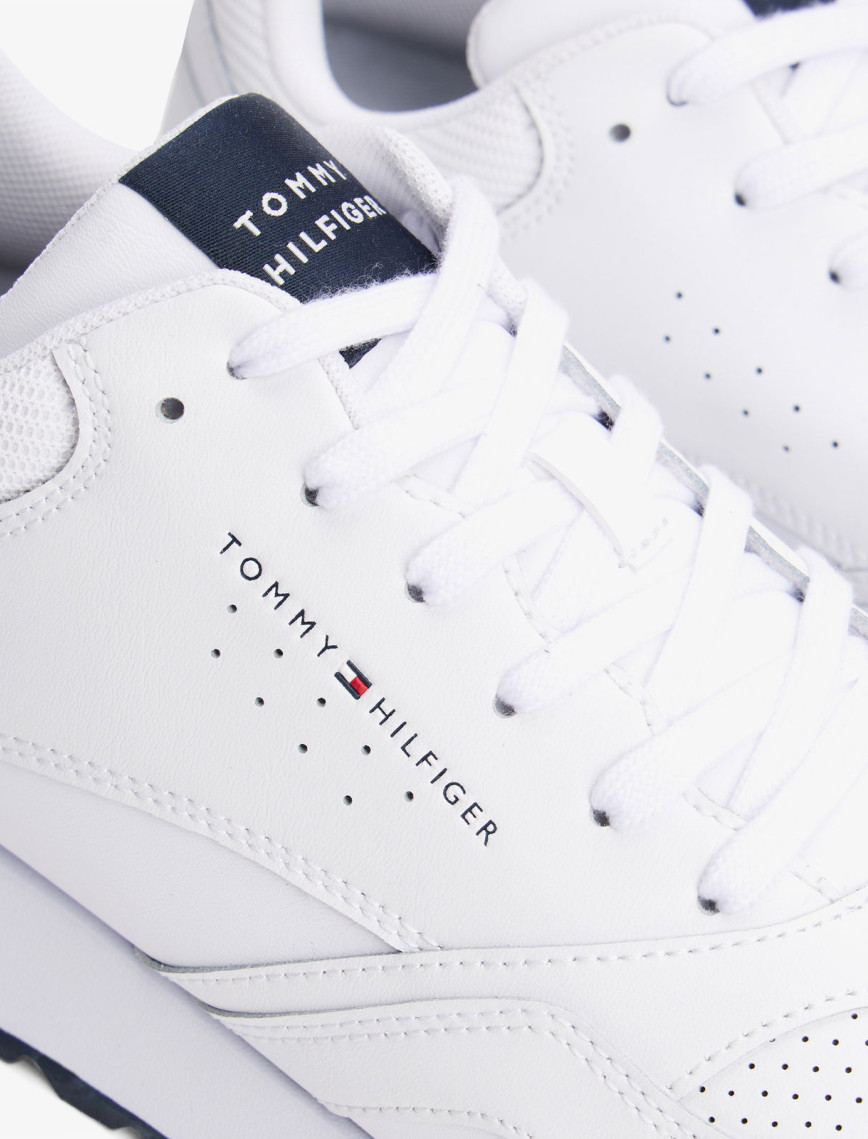 Tommy Hilfiger New Runner Eva Leather Essential Erkek Beyaz Sneaker Tommy Hilfiger New Runner Eva Leather Essential Erkek Beyaz Sneaker