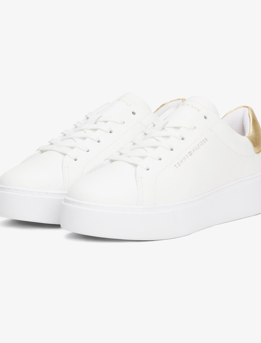 Tommy Hilfiger Essential Platform Court Kadın Altın Sneaker Tommy Hilfiger Essential Platform Court Kadın Altın Sneaker