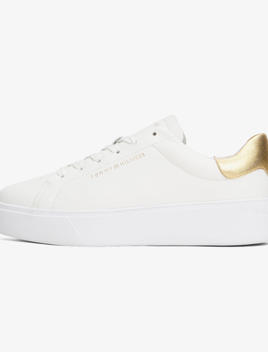Tommy Hilfiger Essential Platform Court Kadın Altın Sneaker Tommy Hilfiger Essential Platform Court Kadın Altın Sneaker