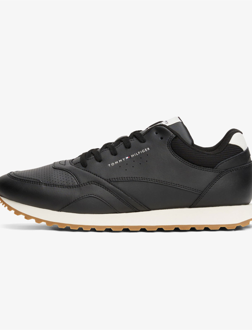 Tommy Hilfiger New Runner Eva Leather Essential Erkek Siyah Sneaker Tommy Hilfiger New Runner Eva Leather Essential Erkek Siyah Sneaker