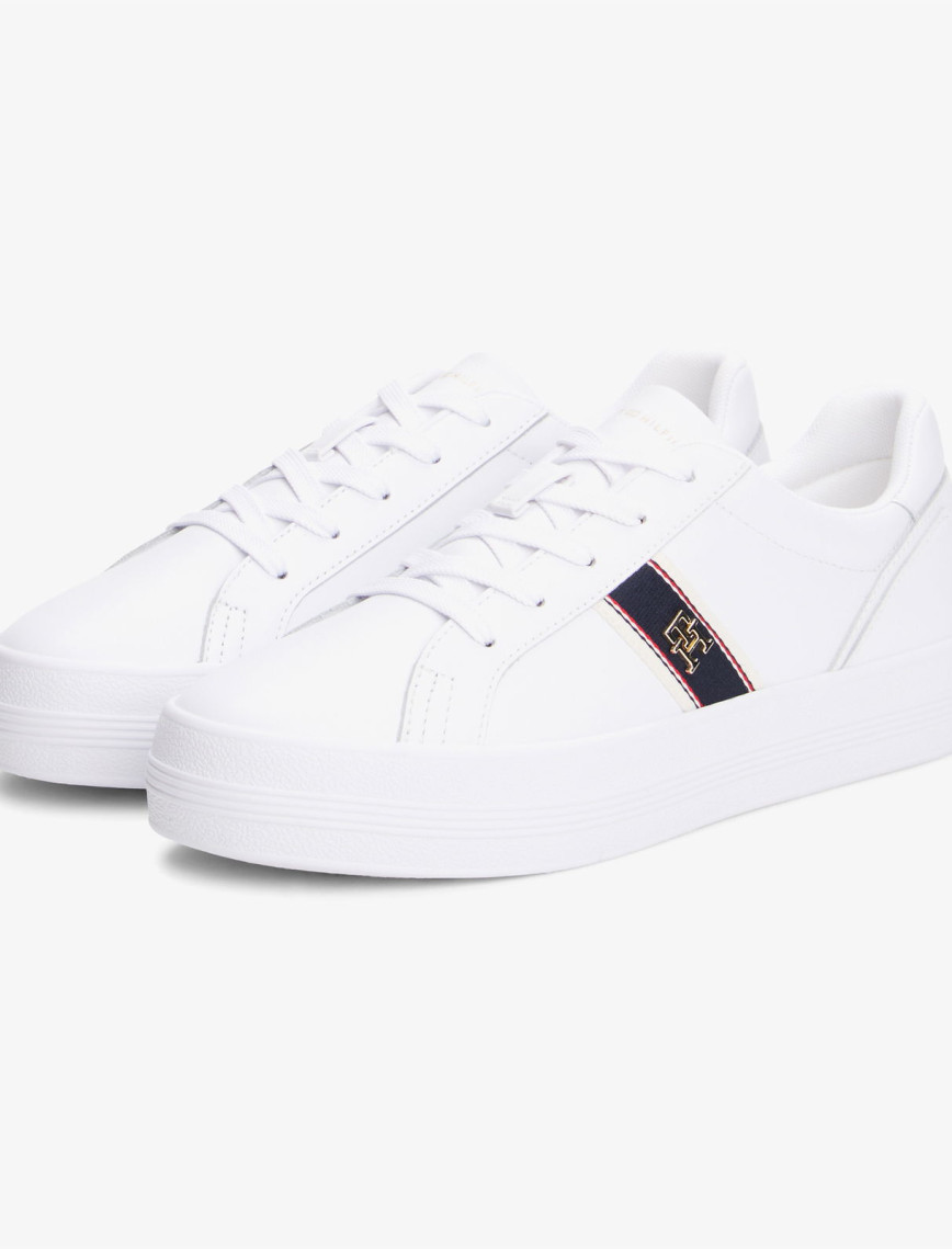 Tommy Hilfiger Webbing Kadın Beyaz Sneaker Tommy Hilfiger Webbing Kadın Beyaz Sneaker