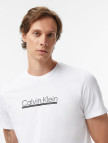 Calvin Klein Outline Tape Graphic Erkek Beyaz T-Shirt Calvin Klein Outline Tape Graphic Erkek Beyaz T-Shirt