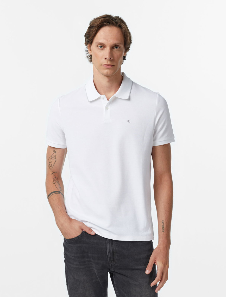 Calvin Klein Refined Pique Tipped Classic Erkek Siyah Polo