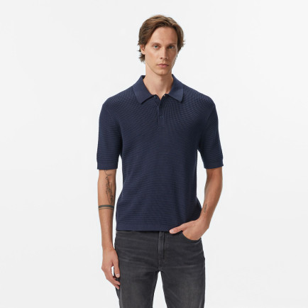 Calvin Klein Cotton Erkek Mavi Triko Calvin Klein Cotton Erkek Mavi Triko