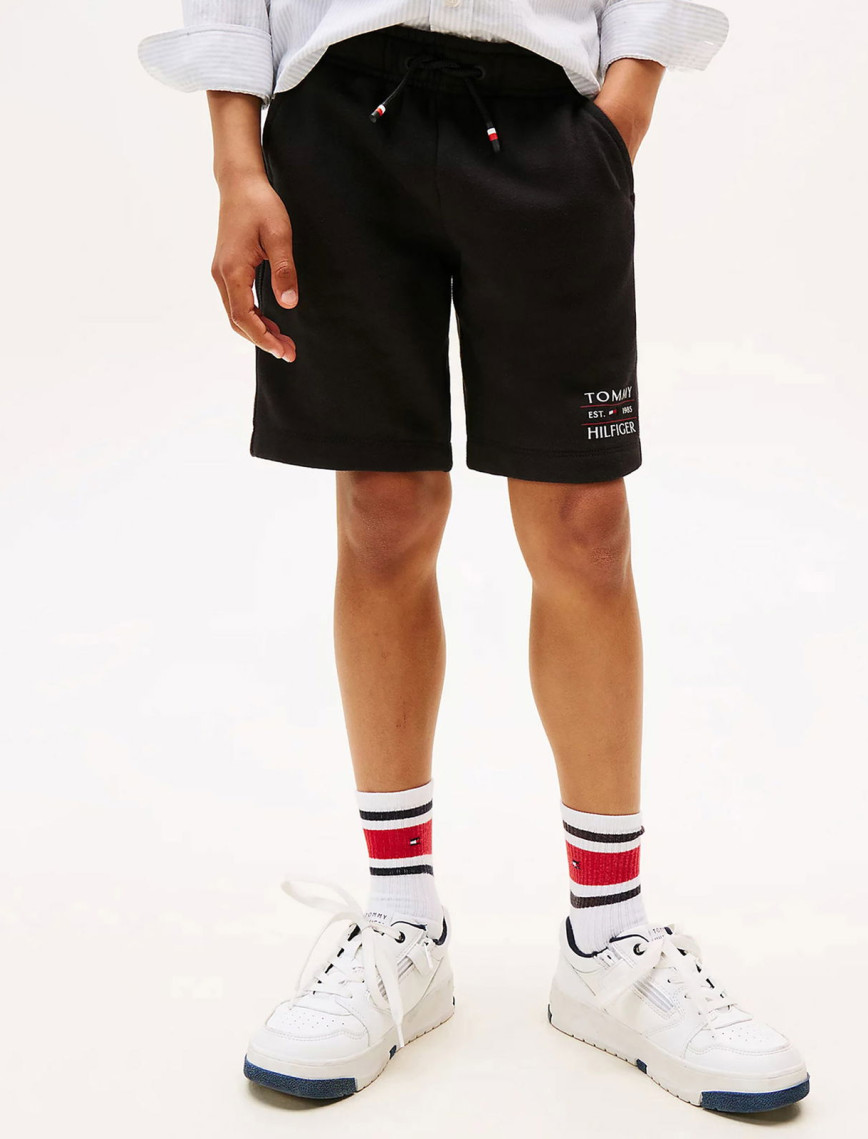 Tommy Hilfiger Logo Çocuk Siyah Şort