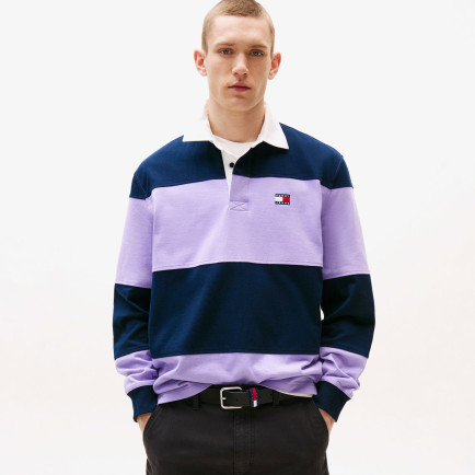 Tommy Jeans Relax Fit Erkek Mor Polo Tommy Jeans Relax Fit Erkek Mor Polo