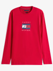 Tommy Hilfiger Linear Flag Graphic Erkek Kırmızı Uzun Kollu T-shirt Tommy Hilfiger Linear Flag Graphic Erkek Kırmızı Uzun Kollu T-shirt