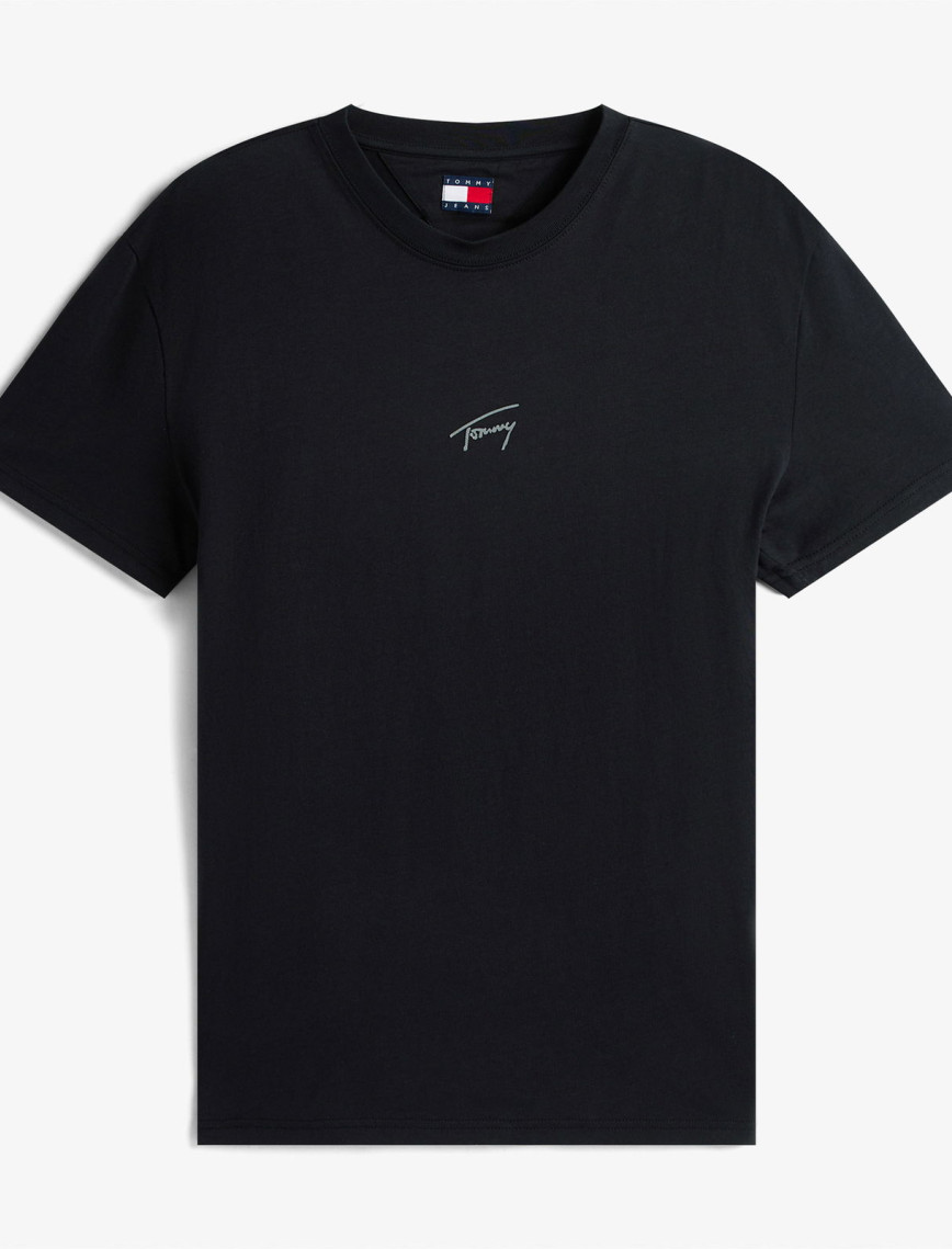 Tommy Jeans Regular Tonal Signature Erkek Siyah T-Shirt Tommy Jeans Regular Tonal Signature Erkek Siyah T-Shirt