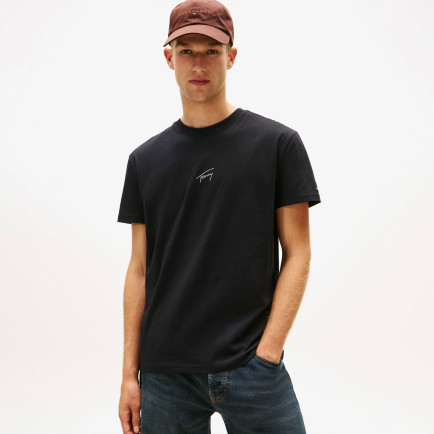 Tommy Jeans Regular Tonal Signature Erkek Siyah T-Shirt Tommy Jeans Regular Tonal Signature Erkek Siyah T-Shirt