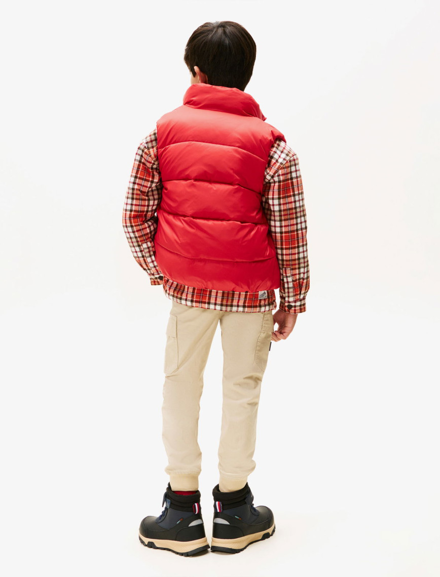 Tommy Hilfiger Essential Padded Çocuk Kırmızı Yelek Tommy Hilfiger Essential Padded Çocuk Kırmızı Yelek