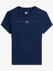 Tommy Jeans Slim Linear Kadın Mavi T-Shirt Tommy Jeans Slim Linear Kadın Mavi T-Shirt