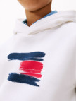 Tommy Hilfiger Flag Çocuk Beyaz Hoodie Tommy Hilfiger Flag Çocuk Beyaz Hoodie