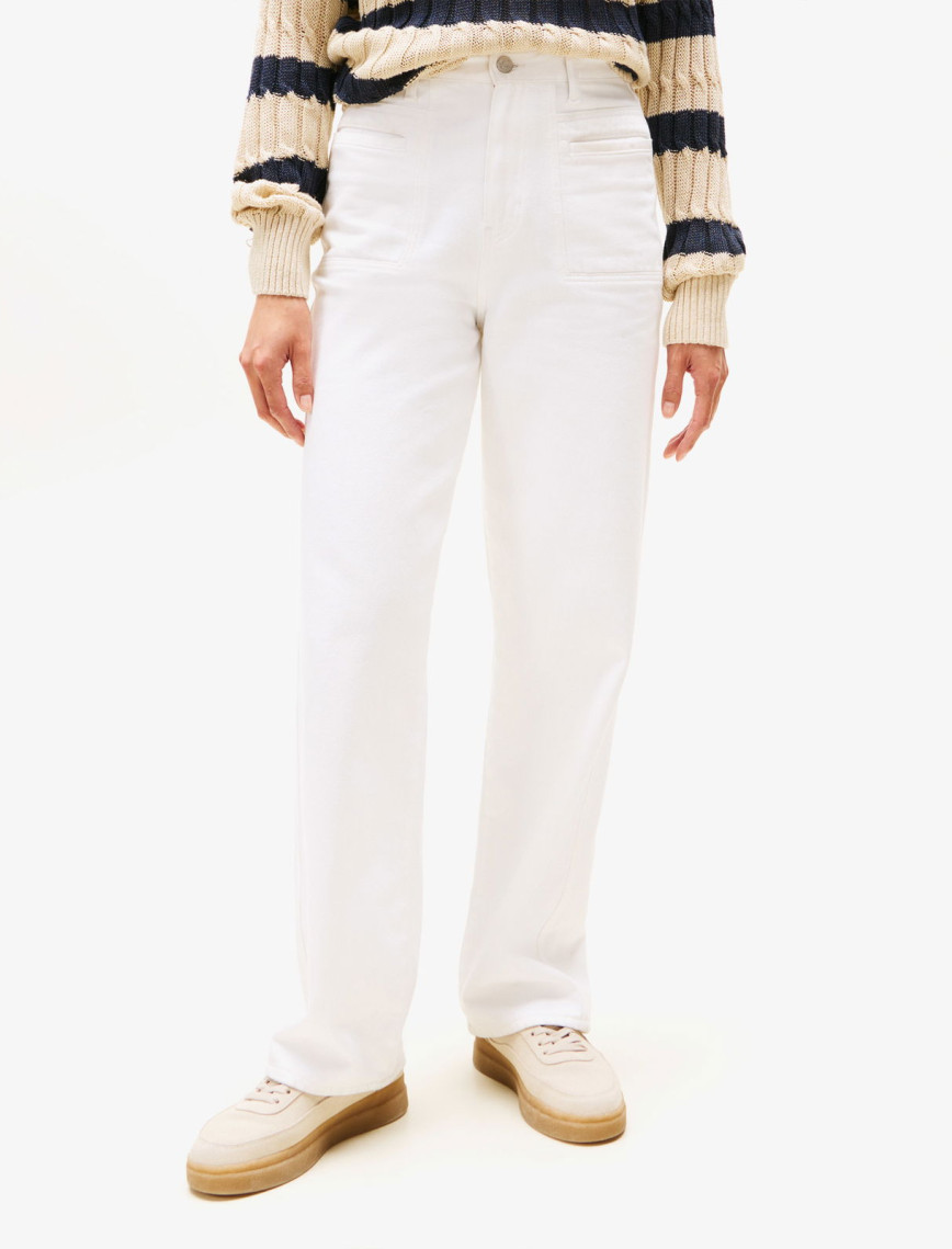 Tommy Hilfiger Denim Relaxed Straight Kadın Beyaz Straight Jean Tommy Hilfiger Denim Relaxed Straight Kadın Beyaz Straight Jean