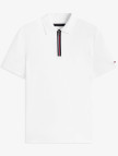 Tommy Hilfiger Interlock Zip Regular Erkek Beyaz Polo Tommy Hilfiger Interlock Zip Regular Erkek Beyaz Polo