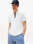 Tommy Hilfiger Interlock Zip Regular Erkek Beyaz Polo Tommy Hilfiger Interlock Zip Regular Erkek Beyaz Polo